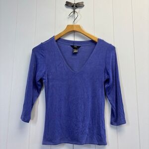 Vintage Fiore Y2K 90s Liquid Knit Top Women Size S Business Casual Office Basic